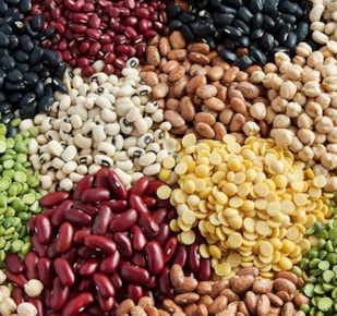 Various pulses (legumes) in piles